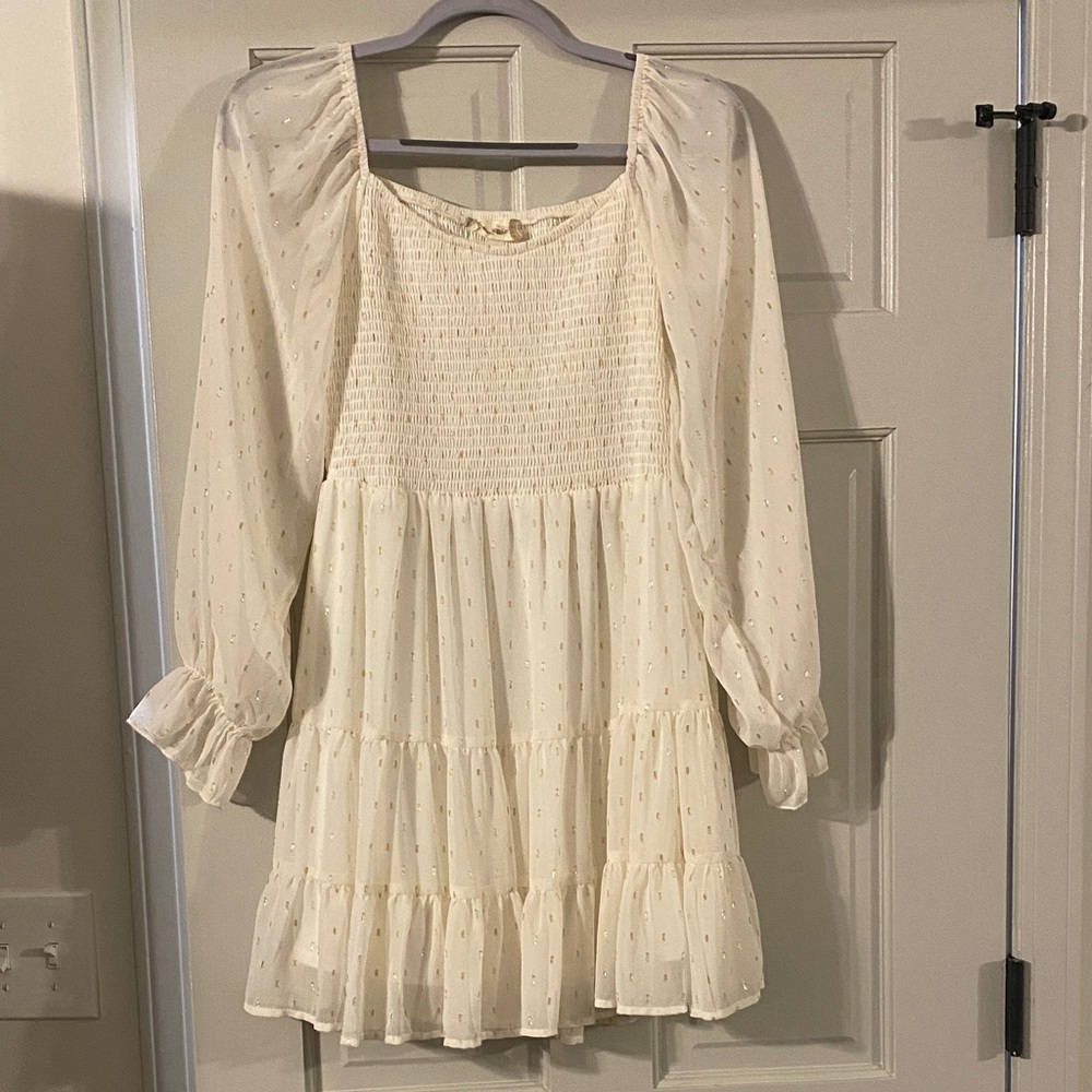 Cream Women’s Altard State Mini Long sleeve Dress